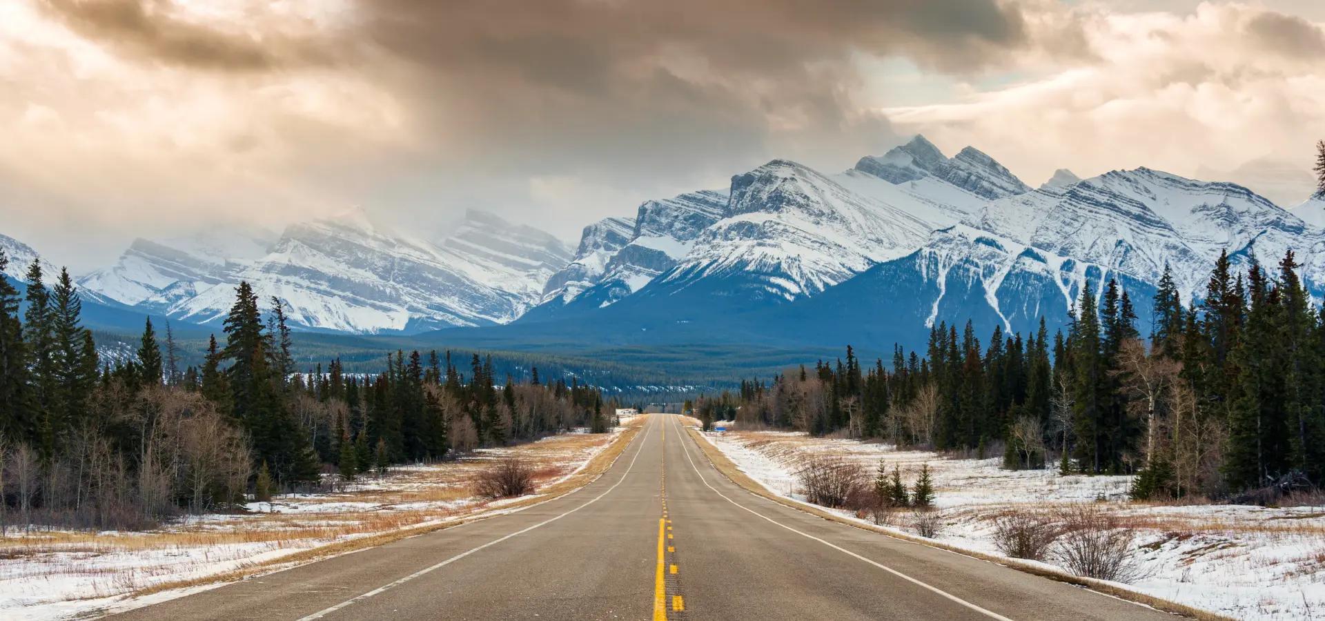 background mountains with snow